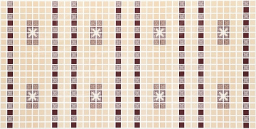 Листовая панель ПВХ Мозаика «Орнамент бордовый»