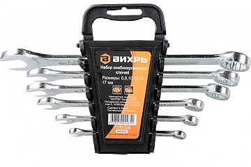 Набор комбинированных ключей 6 шт. 6-17 Вихрь 73/6/5/6