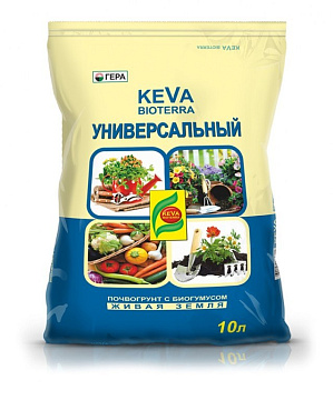 Грунт 10л Гера KEVA BIOTERRA с биогумусом