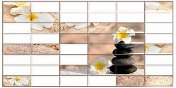 Листовая панель ПВХ Сад камней 4/10шт