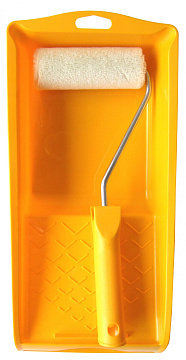 Набор валик CE желтый велюр 100мм +ванночка 15*32см 86933002