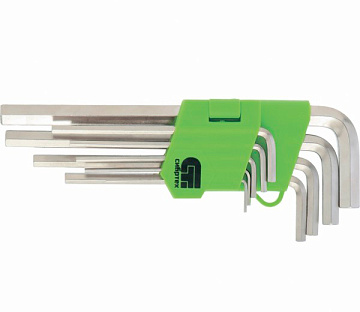 Ключи имбусовые HEX 1,5-10мм Сибртех 12317