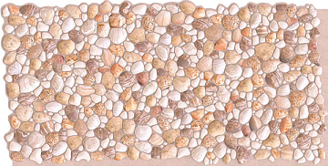 Листовая панель ПВХ Камень "Галька бежевая" арт.736гб