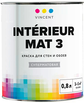 Краска I-3 акрил.матовая для стен./потолка 0,9л