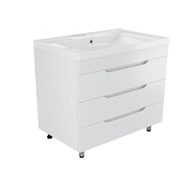 MIRSANT SOHO QUADRO 100 Тумба напольная с Умывальником (умывальник DEEP-100)