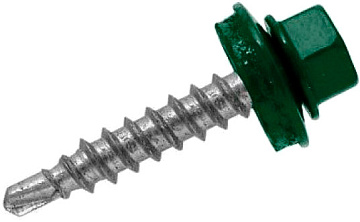5,5х25 RAL6005 Темно-зеленый  саморез кров. (250)