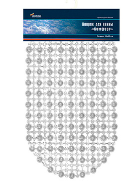 Коврик Комфорт противоск.36*65 прозрачный