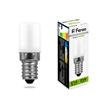 Лампа с/д FERON 2W 230V Е14 4000K, LB-10 для холодильника 25897