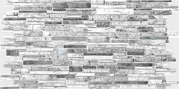 Листовая панель ПВХ Пластушка черно-белая камень 252чб