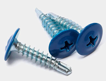 4,2х19 RAL5005 Саморез   с прессшайбой сверло (1000)