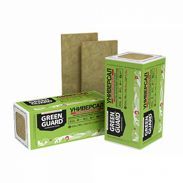 Утеплитель GreenGuard УНИВЕРСАЛ (8х1200/600/50) 5,76кв.м, пл.40