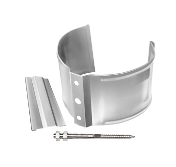 Хомут трубы металлический на кирпич белый GL