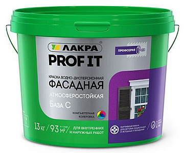 Краска Фасадная ЛАКРА  PROF IT БАЗА  С 13кг