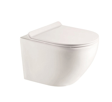 Унитаз подвесной AZARIO "GRADO" БЕЗОБОДКОВЫЙ сиденье ДЮРОПЛАСТ МИКРОЛИФТ (AZ-0046)