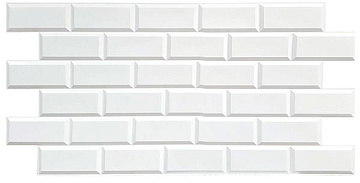 Панель ПВХ Грейс Блок белый /PVC Panel White unit 962х484 мм