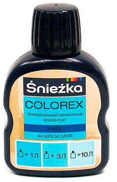 Снежка Colorex №44 универсальный пигментный концентрат голубая-бирюза 100 мл (1/20)