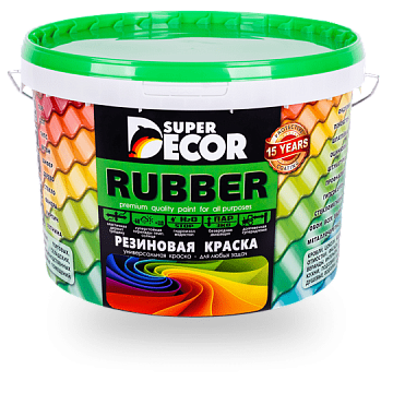 Краска резиновая SUPER DECOR №17 небесный 12 кг