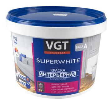 ВД-АК2180 для внутр. работ Супербелая,  3кг ВГТ