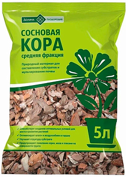 Субстрат Кора Сосны 5л Долина плодородия