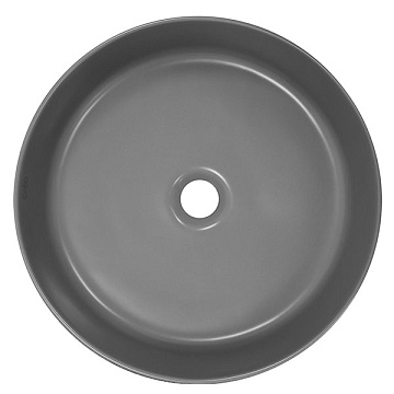 Раковина накладная CREO 400*400*120 круглая СЕРЫЙ МАТОВЫЙ (PU3100SG)
