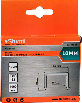 Скобы 10мм тип 53 Sturm! 1071-02-10