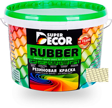 Краска резиновая SUPER DECOR №19 слоновая кость 3 кг