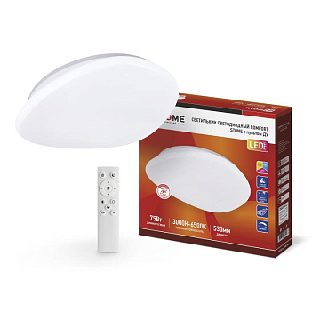 Светильник с/д  IN HOME COMFORT STONE 75Вт 230В 3000-6500K 6000Лм 530x105мм с ПДУ