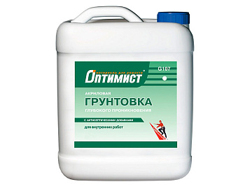 Грунтовка для внутренних работ глуб.проник. акрил 50л (св.з.эт.) G107 Оптимист