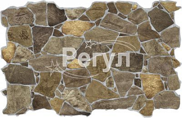 Листовая панель ПВХ Камень «Дикий коричневый»