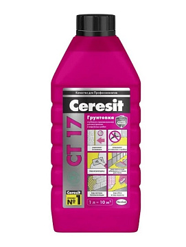 Грунт СТ-17 1л глубокого проникновения CERESIT (12)уценка