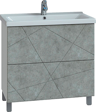 VIGO GEOMETRY 800-0-2 Тумба БЕТОН с Умывальником NEO-80 (tn.GEO.NEO.80.2Y бетон+)
