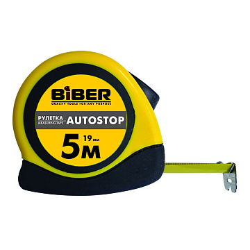 Рулетка AUTOSTOP  обрезиненный корпус  3м*16мм   40071 БИБЕР