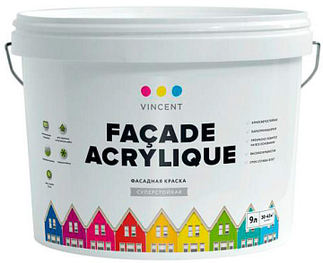 Краска F-2 фасад акрил.аква 9л