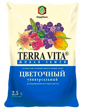 Грунт 25л Живая Земля TERRA VITA цветочный