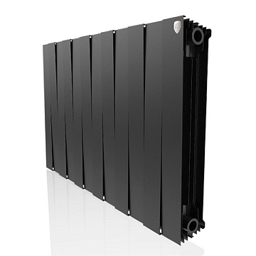 Радиатор биметаллический Royal Thermo "PIANOFORTE" Noir Sable (Черный)  500/100/12