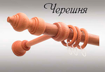 Карниз металлопластиковый одинарный 360см черешня