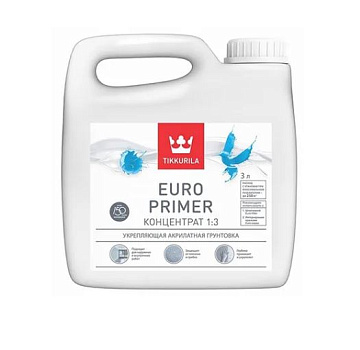 Грунтовка EURO PRIMER 3л TIKKURILA