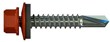 4,8х35 RAL3011 Красный саморез кров(200)