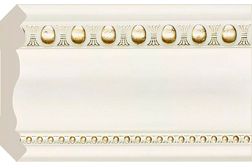 Карниз 60 Белый с золотом Ионики 2,5м