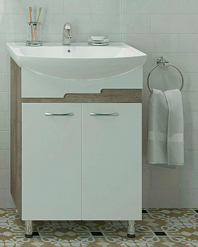 юEVAGOLD "КАСКАД" 55 Тумба МОРИНГА c Умывальником ЭЛЕГАНС-55