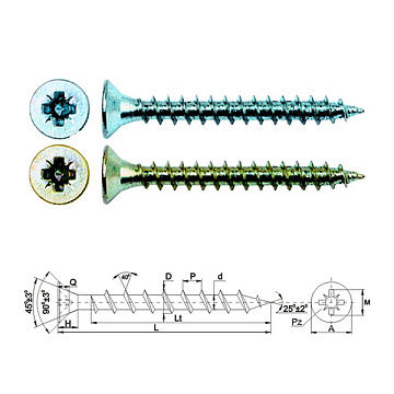 Саморез Универсальный SG 3,5х20 бел. (уп1000шт)