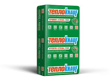 Утеплитель ТеплоKnauf для Кровли и Стен TS036 плиты(8х1230/610/100) 6кв.м 15пл.