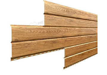 Сайдинг L брус-15х240 (ECOSTEEL_T-01-Золотой Дуб-0,5)