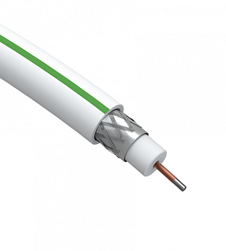 Кабель коаксиальный SAT 703 B,75 Ом, CCS/(оплётка Al, 75%), PVC,бел, SIMPLE (100м) ЭРА