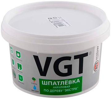 Шпаклевка Экстра белая по дереву 0,3кг ВГТ