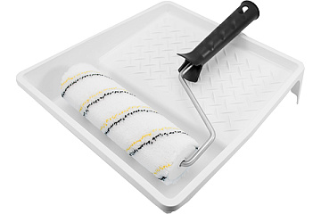 Набор Креативный ванна 260х290мм, валик 180мм микрофибра+ручка в сб. 6мм оцинк 180мм  (12шт/уп)