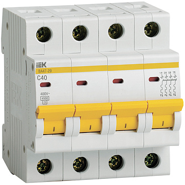 ВА IEK ВА47-29 4п 40А 4,5 кА *MVA20-4-040-C*