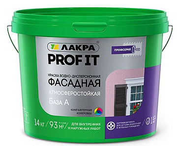 Краска Фасадная ЛАКРА  PROF IT БАЗА  А 3кг