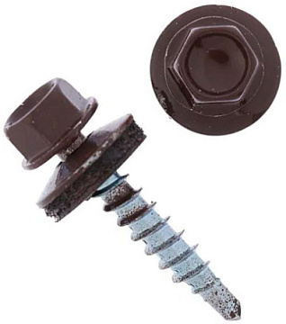 4,8х29 RAL8019 Темно-коричневый  саморез кров. (250)