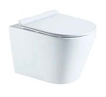 Унитаз подвесной SOLE "TORR TURBO" БЕЗОБОДКОВЫЙ сиденье МИКРОЛИФТ